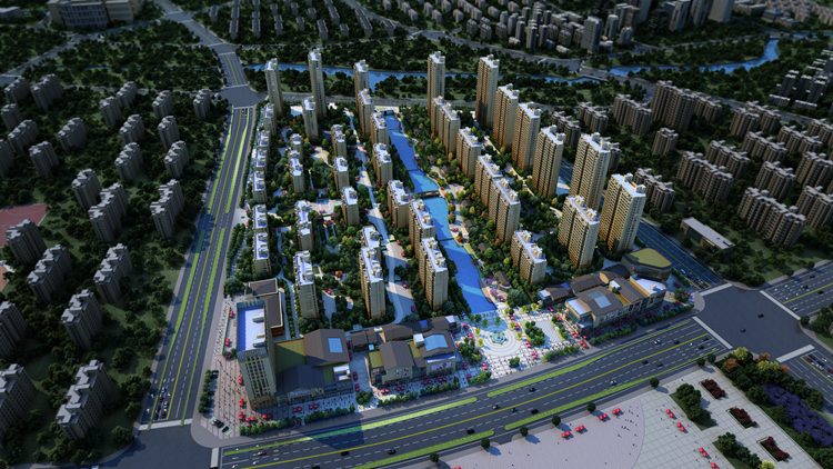 全景鸟瞰效果图