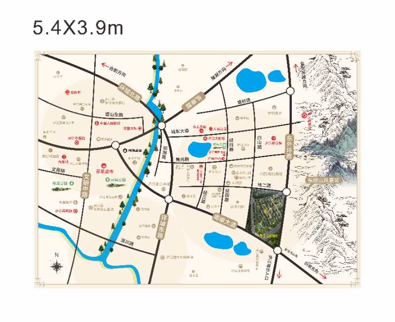 华盛江山御府交通图